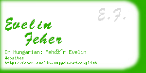 evelin feher business card
